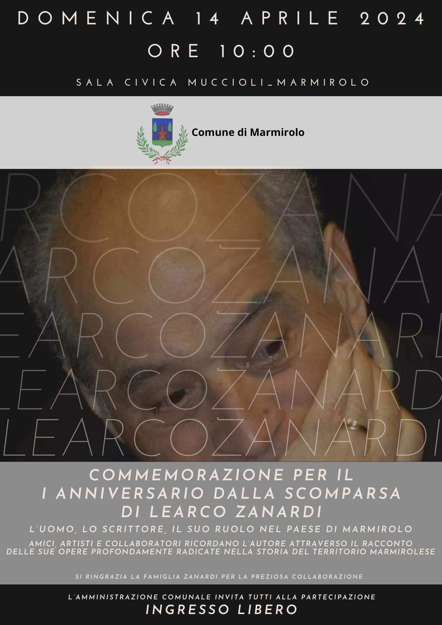 Commemorazione I Anniversario dalla scomparsa di Learco Zanardi